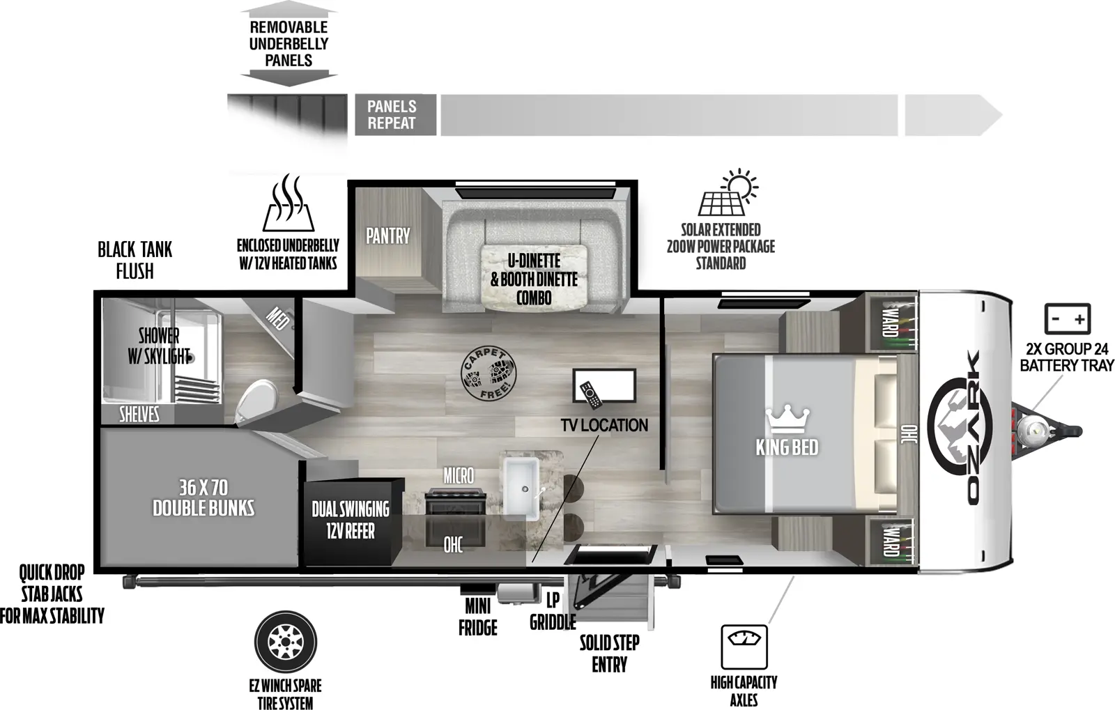 Ozark 2640BHK Floorplan